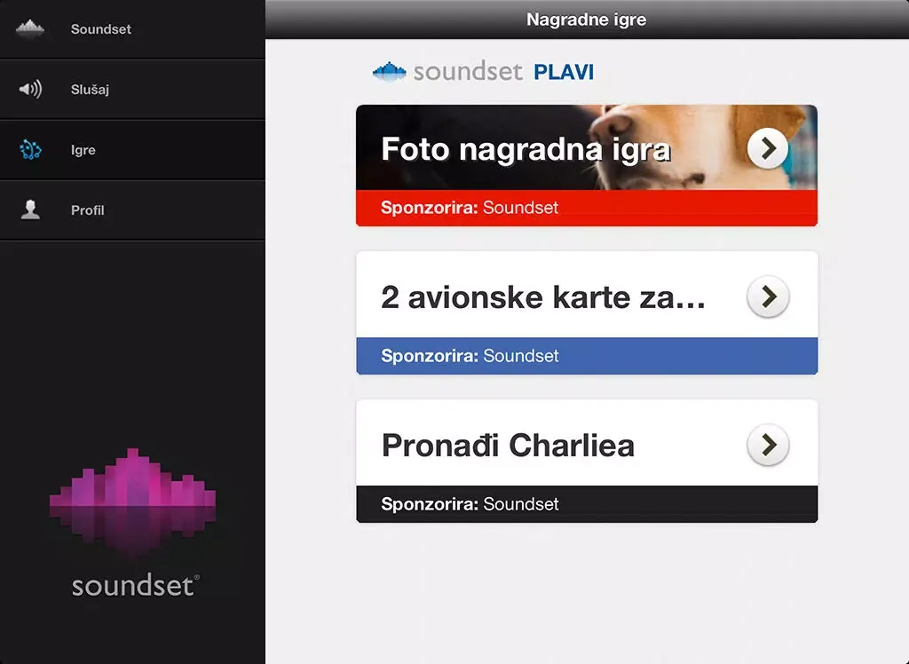 Ảnh chụp màn hình của soundset.hr iPad 