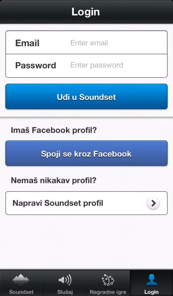 Ảnh chụp màn hình của soundset.hr