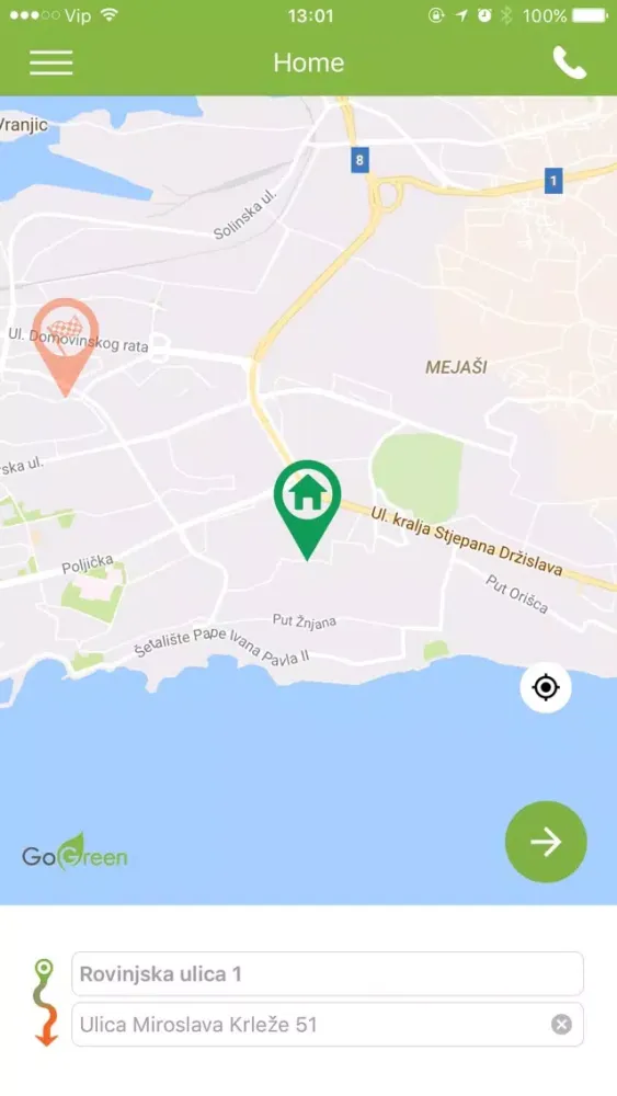 Go Green Taxi Split应用截图