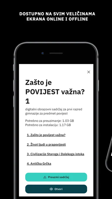Screenshot di IZZI obrazovni sadržaji