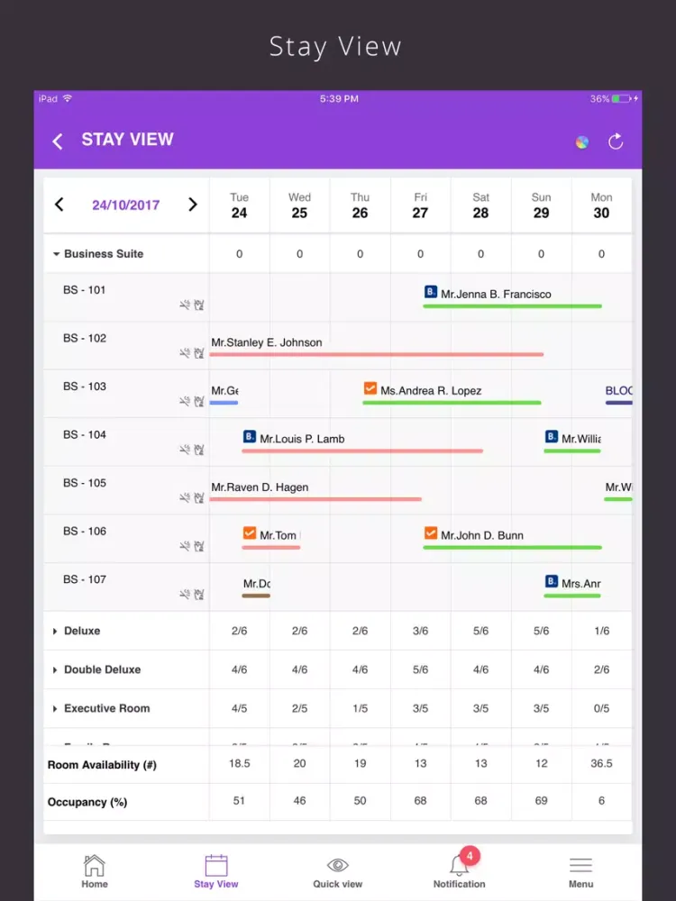 Zrzuty ekranu Hotel PMS – MegaBooker iPad 