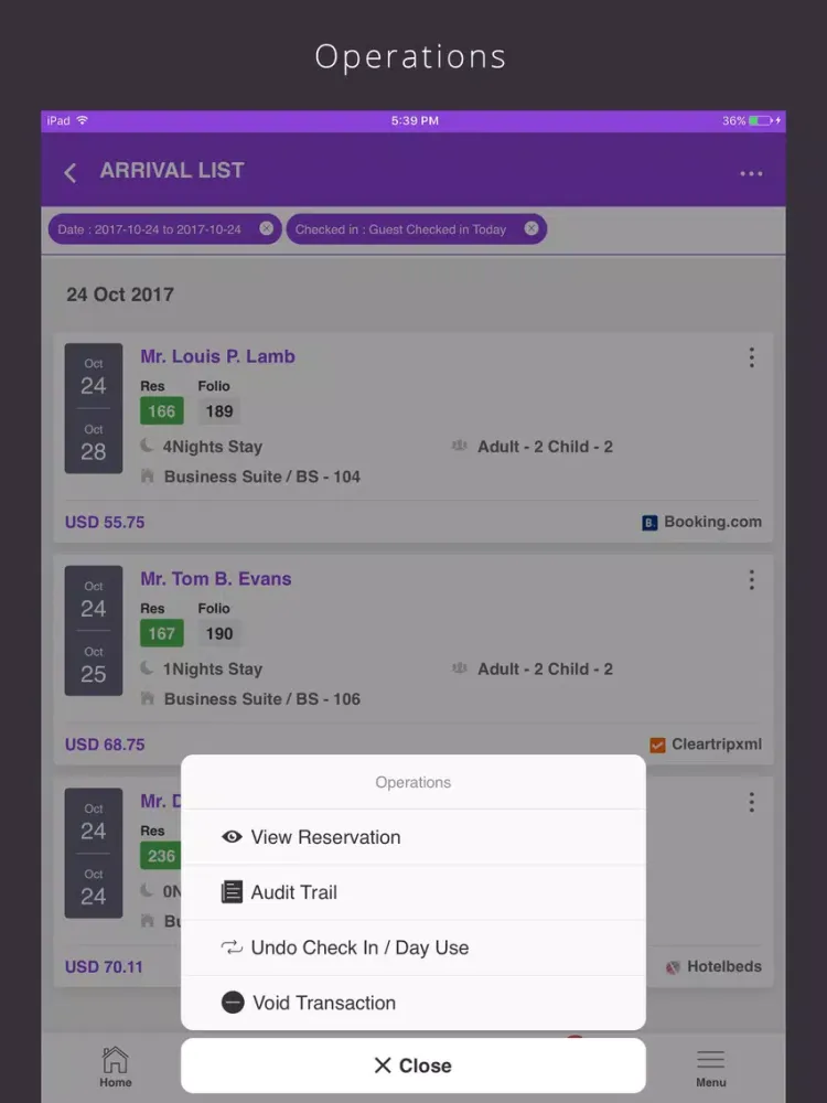 Zrzuty ekranu Hotel PMS – MegaBooker iPad 