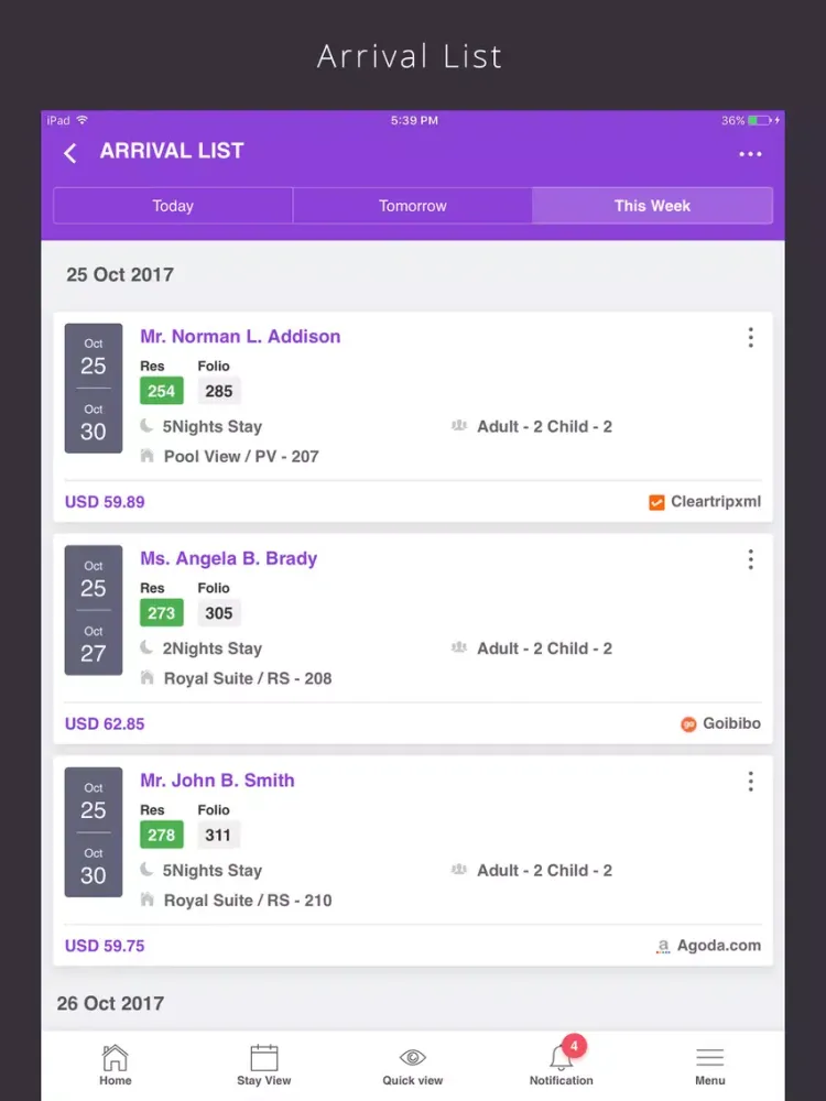 Zrzuty ekranu Hotel PMS – MegaBooker iPad 