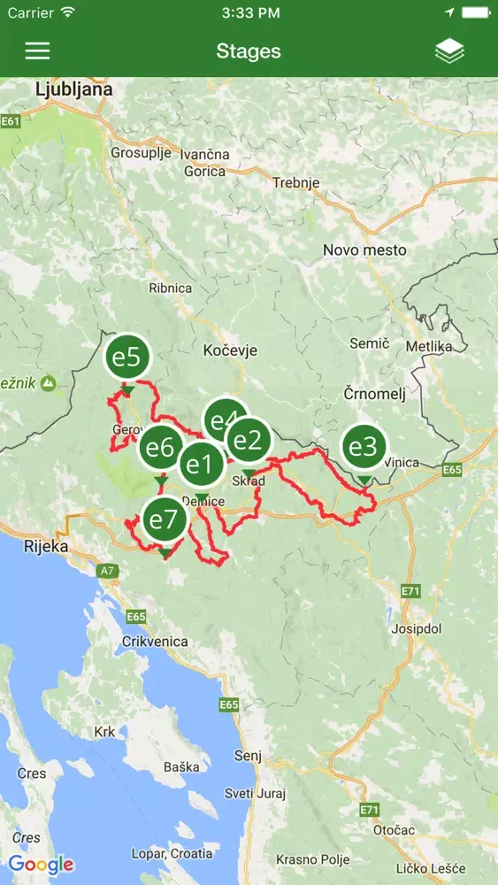 Capturas de tela do Gorski kotar Bike