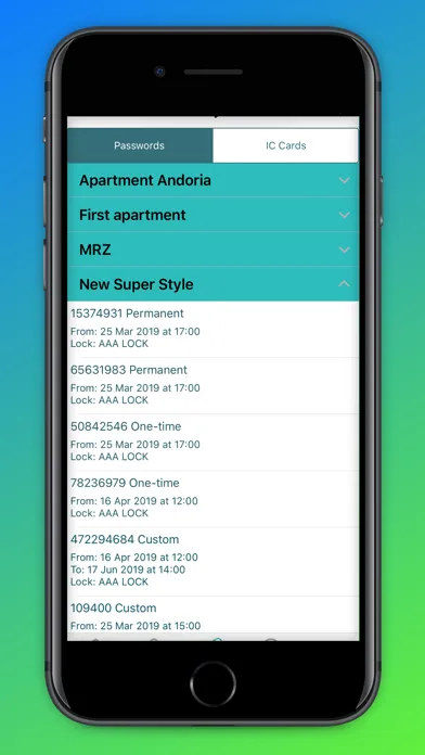 Скриншоты MyRent Smart Locks Mobile