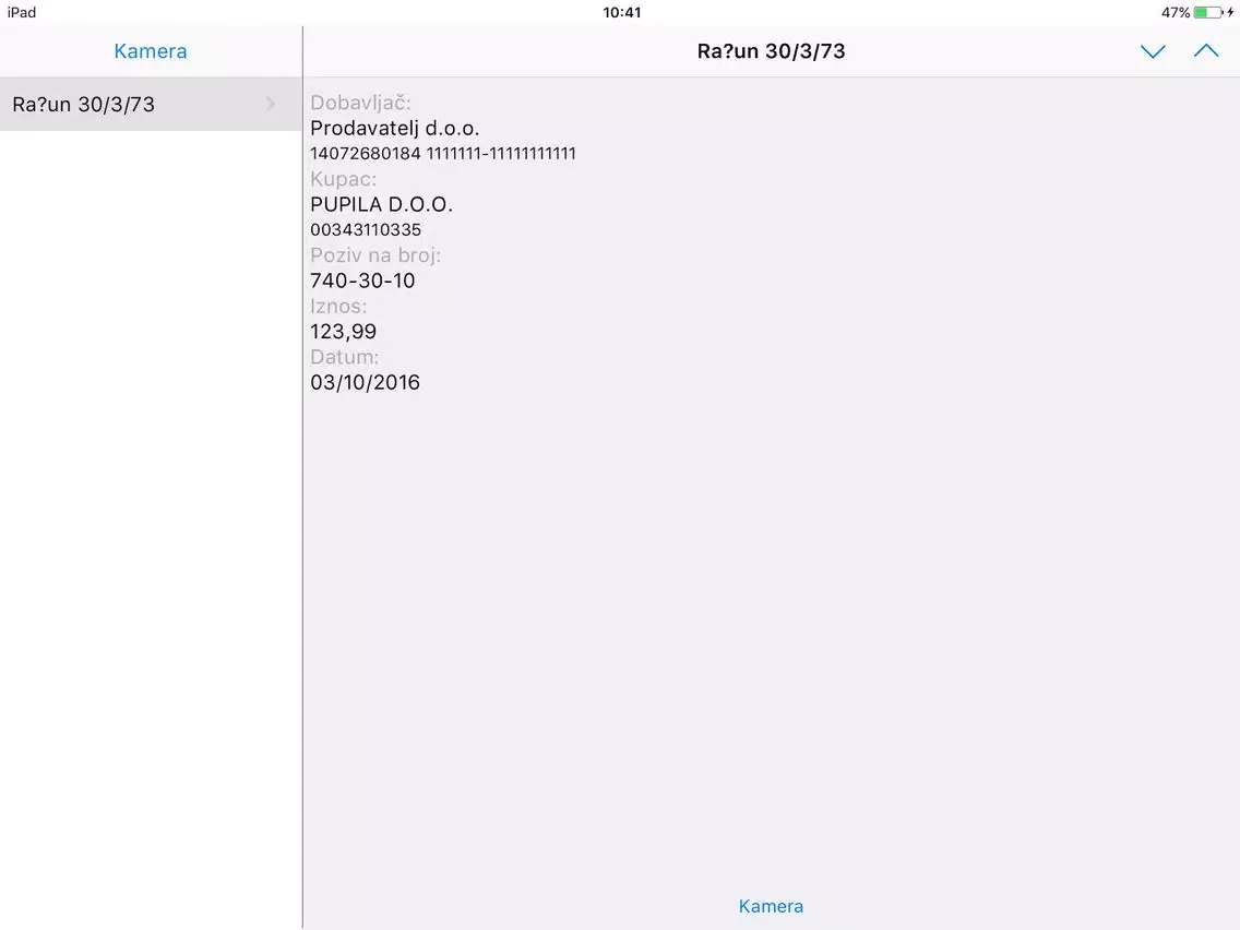 Zrzuty ekranu eURA iPad 