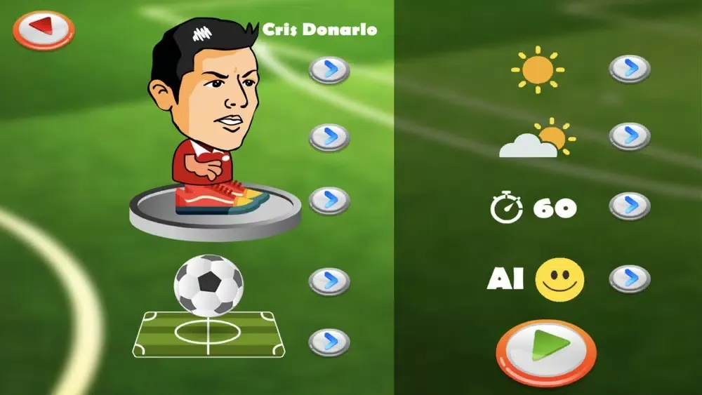 Capturas de tela do Head Football XL