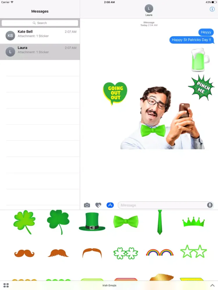 Irish Emojis iPad  スクリーンショット