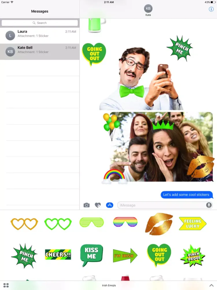 Irish Emojis iPad  スクリーンショット