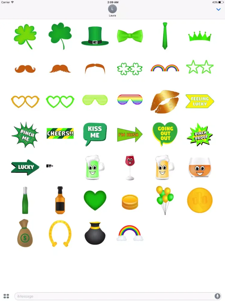 Irish Emojis iPad  スクリーンショット