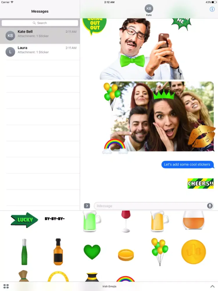 Irish Emojis iPad  スクリーンショット