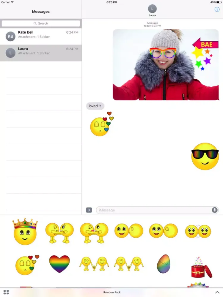 Rainbow Pack- Gay & Lesbian Emojis,Gay Flags Emoji iPad  Ekran Görüntüleri