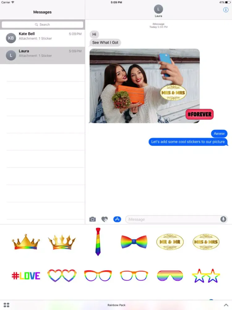 Rainbow Pack- Gay & Lesbian Emojis,Gay Flags Emoji iPad  Ekran Görüntüleri