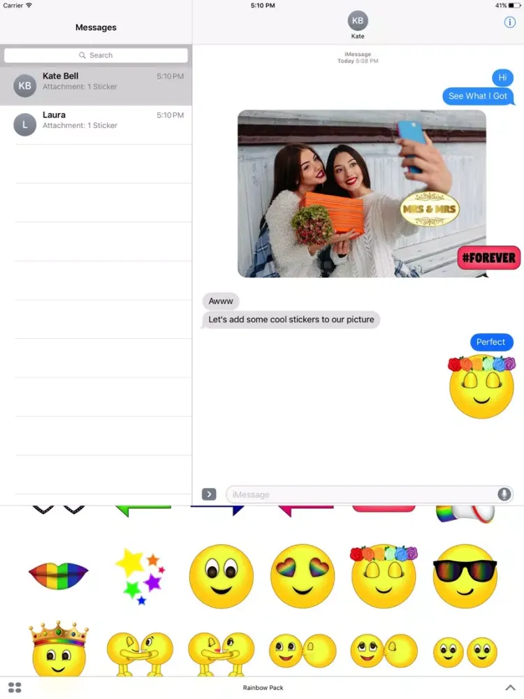 Rainbow Pack- Gay & Lesbian Emojis,Gay Flags Emoji iPad  Ekran Görüntüleri