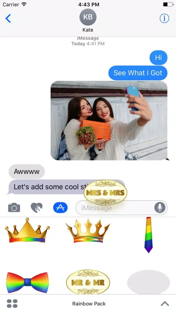 Rainbow Pack- Gay & Lesbian Emojis,Gay Flags Emoji Ekran Görüntüleri
