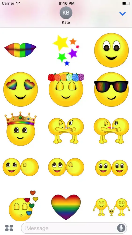 Rainbow Pack- Gay & Lesbian Emojis,Gay Flags Emoji Ekran Görüntüleri