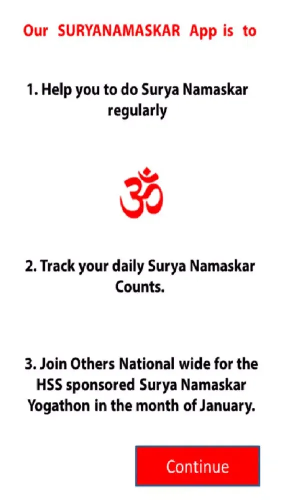 Capturas de tela do Surya Namaskar Yajna