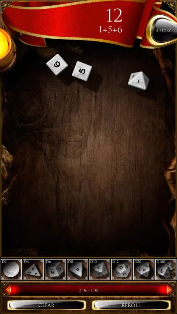 ภาพหน้าจอของ Dice roller for D&D