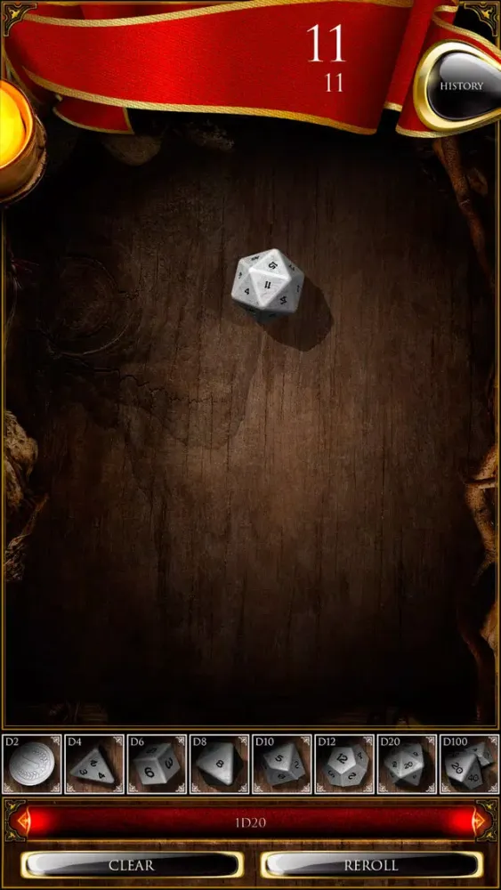 ภาพหน้าจอของ Dice roller for D&D