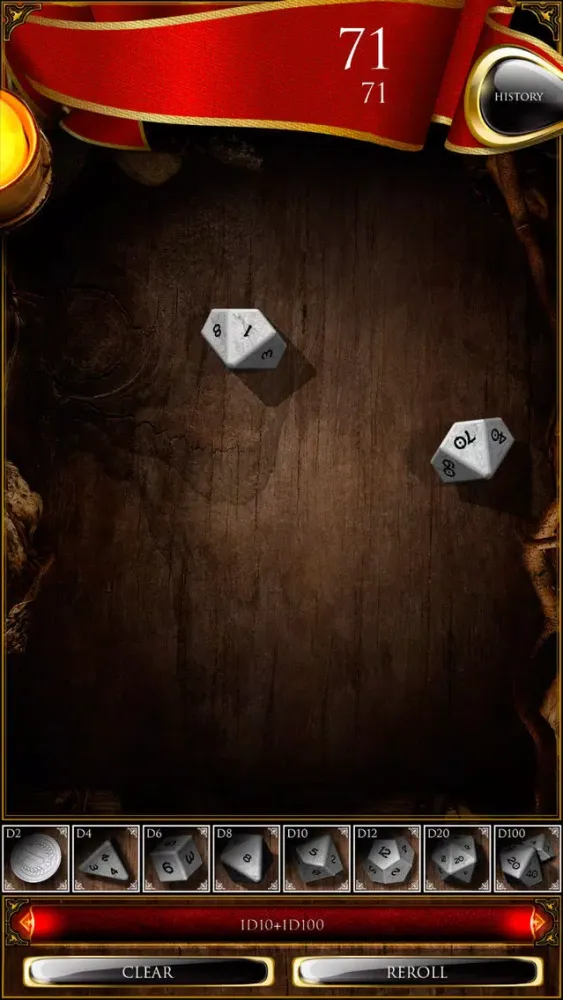 ภาพหน้าจอของ Dice roller for D&D