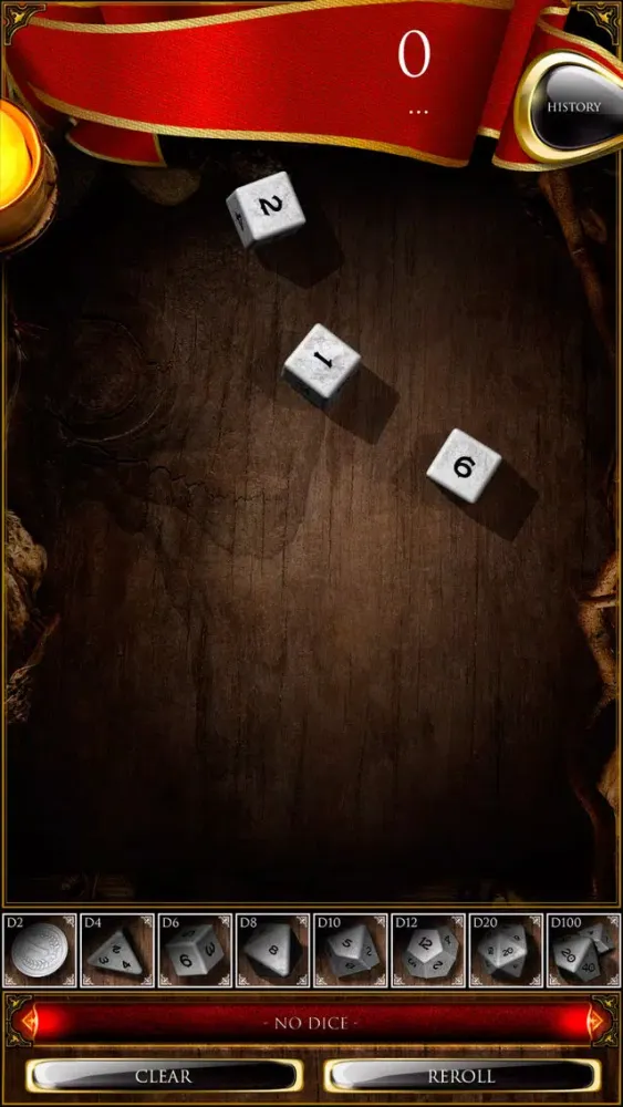 ภาพหน้าจอของ Dice roller for D&D