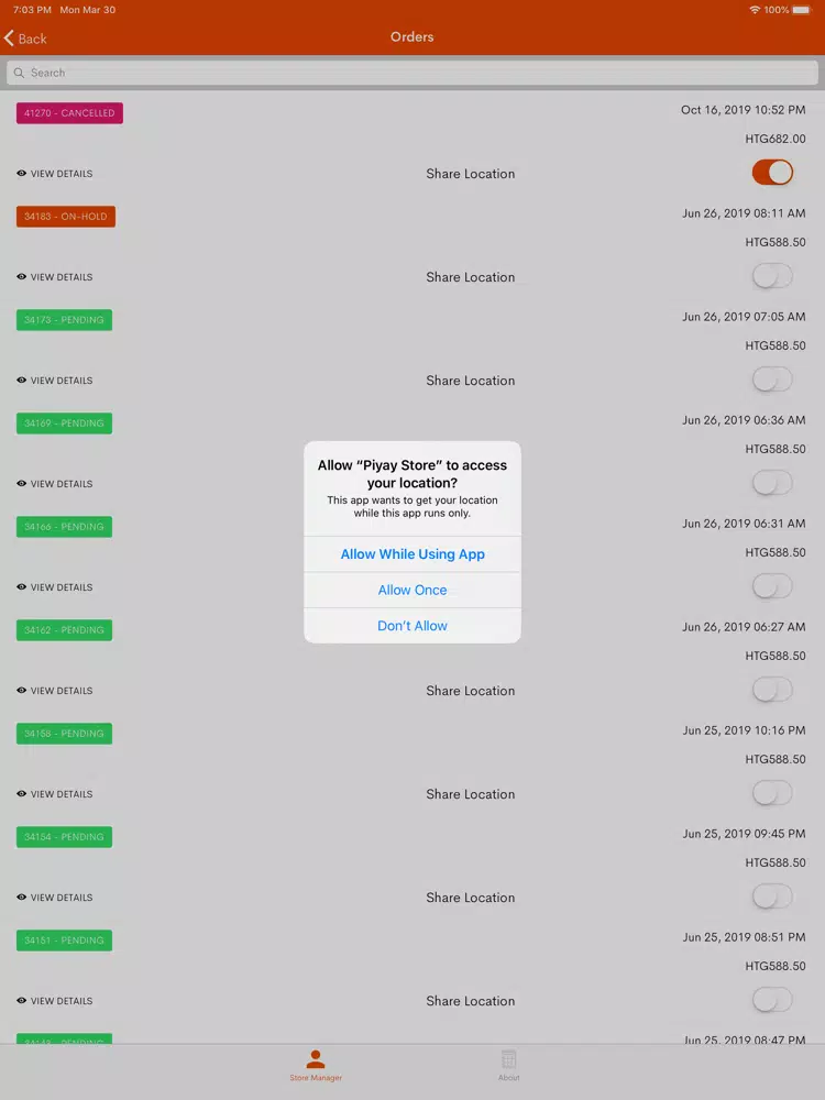Piyay Store iPad 应用截图