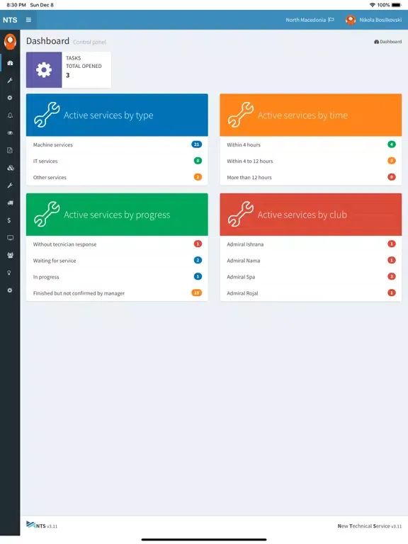 Ảnh chụp màn hình của New Technical Service iPad 