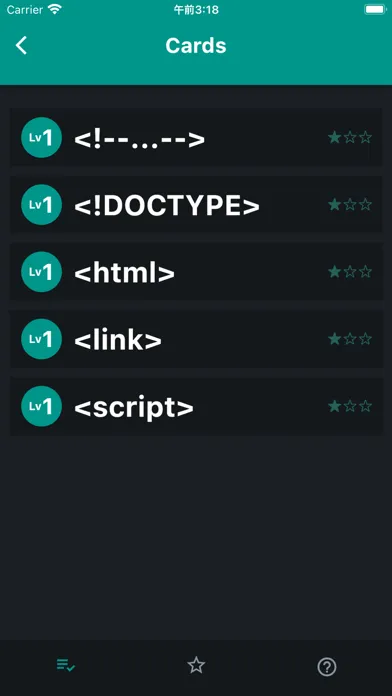 HTML Cards Screenshots
