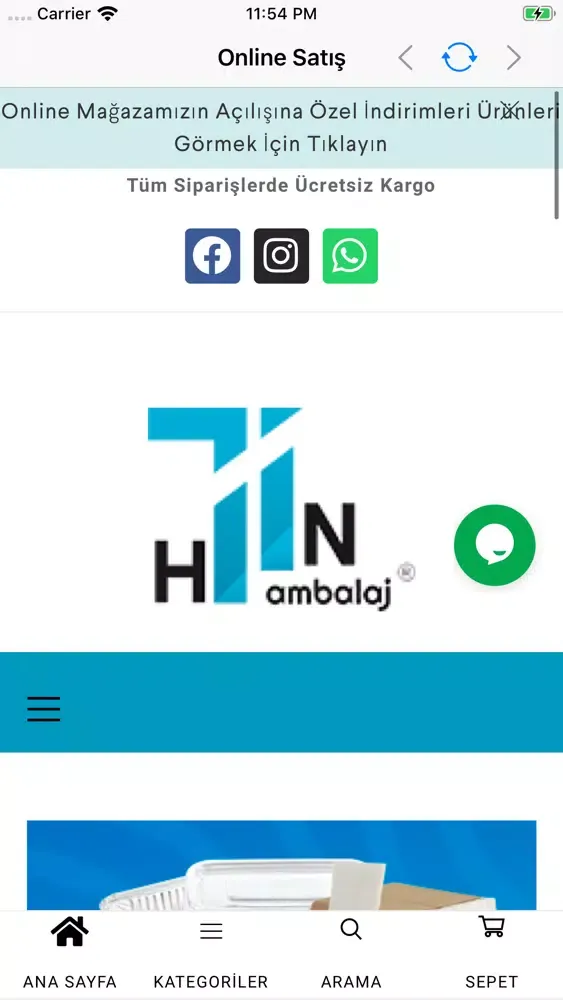 Capturas de tela do HTN AMBALAJ