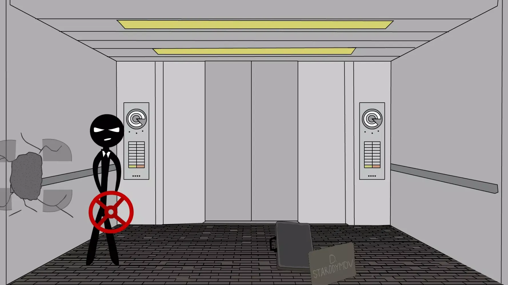 Tangkapan skrin Stickman Escape Lift 2