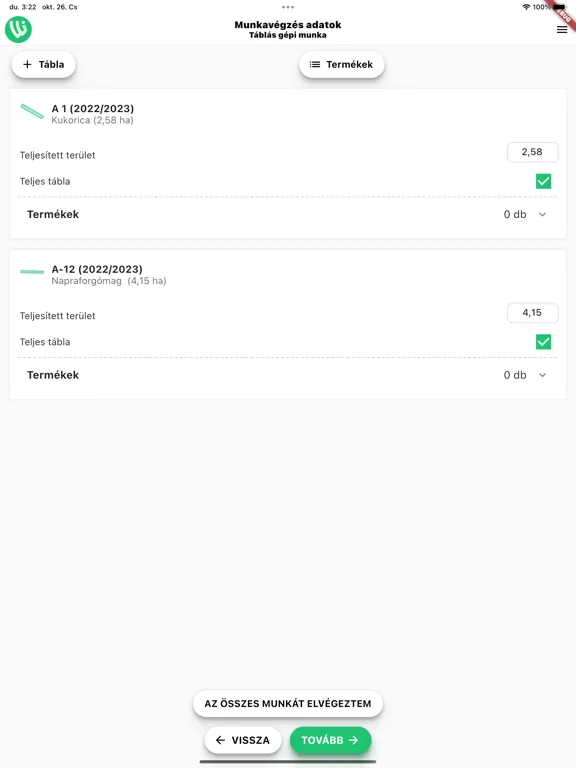 Zrzuty ekranu AgroVIR Works iPad 