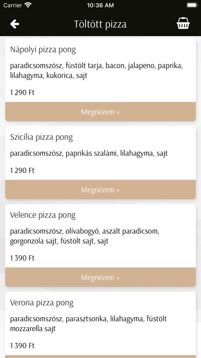 Alibi Pizzéria Kávéház स्क्रीनशॉट