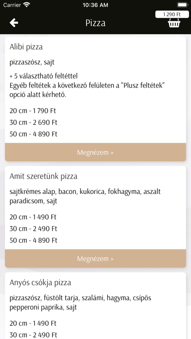 Alibi Pizzéria Kávéház स्क्रीनशॉट