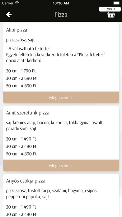 ภาพหน้าจอของ Alibi Pizzéria Kávéház