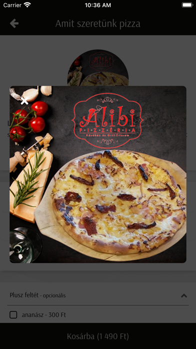 Alibi Pizzéria Kávéház स्क्रीनशॉट