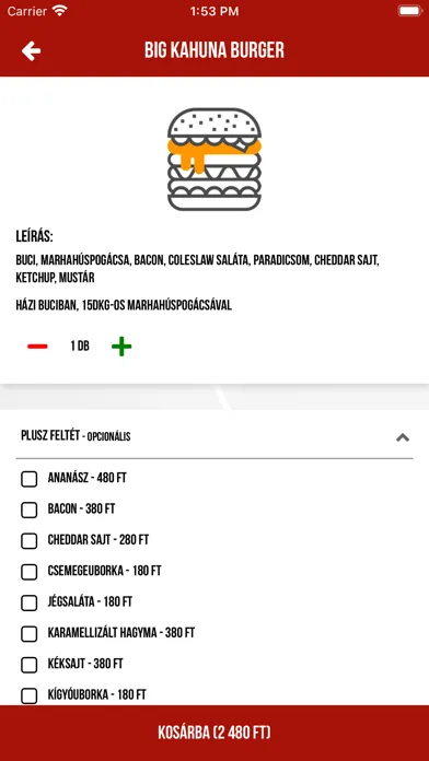 Capturas de tela do Ami Burger Gyömrő