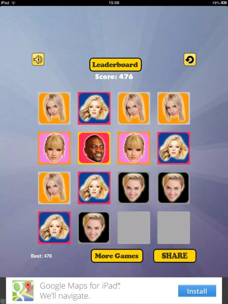 2048 Popstar slider - Fun 2048 image slider puzzle game iPad  Screenshots