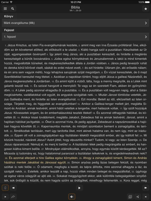 Károli-Biblia iPad  Screenshots