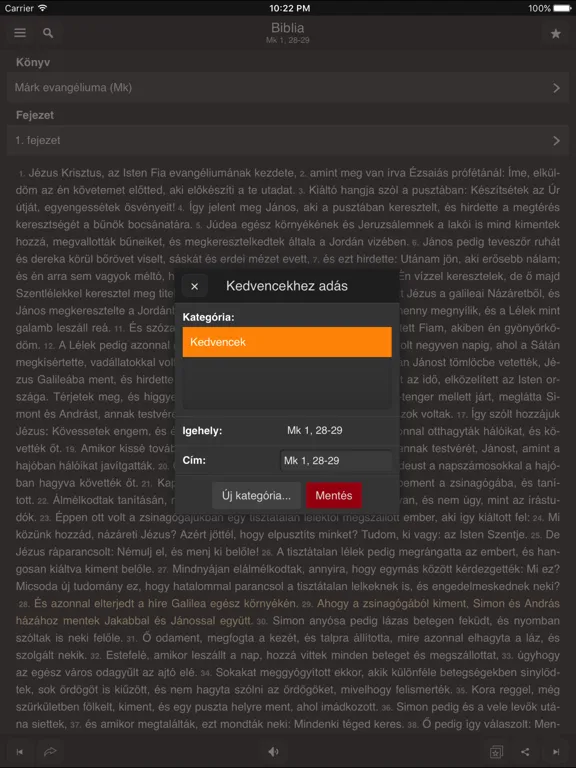 Károli-Biblia iPad  Screenshots