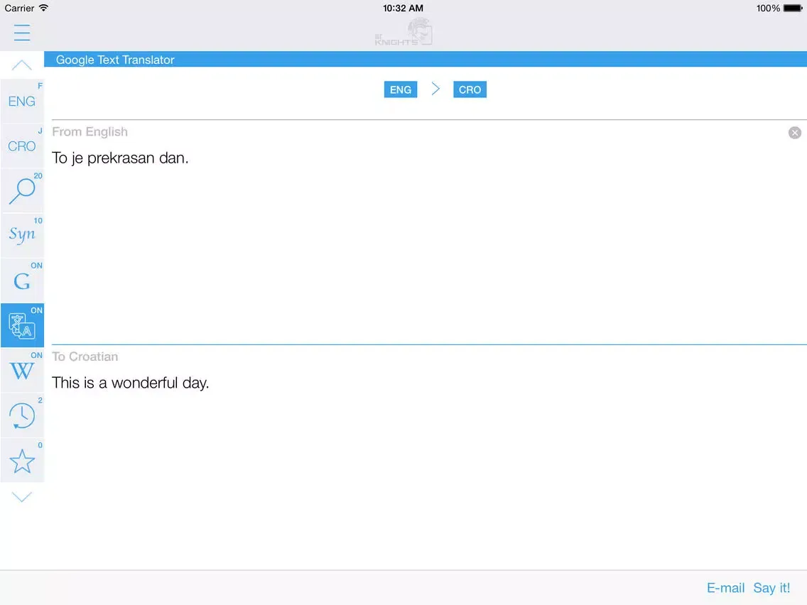 Free Croatian English Dictionary and Translator (Hrvatsko - engleski rječnik) iPad 应用截图