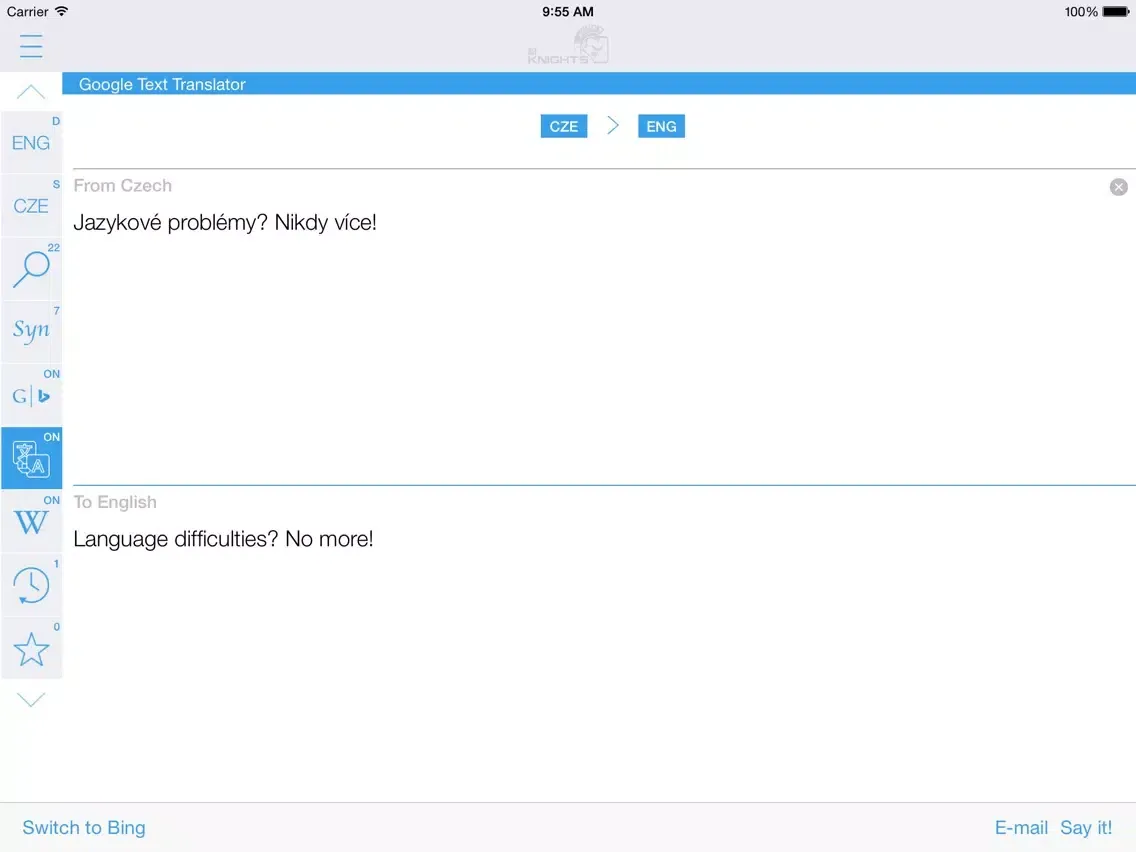Free Czech English Dictionary and Translator (Česko - anglický slovník) iPad 应用截图