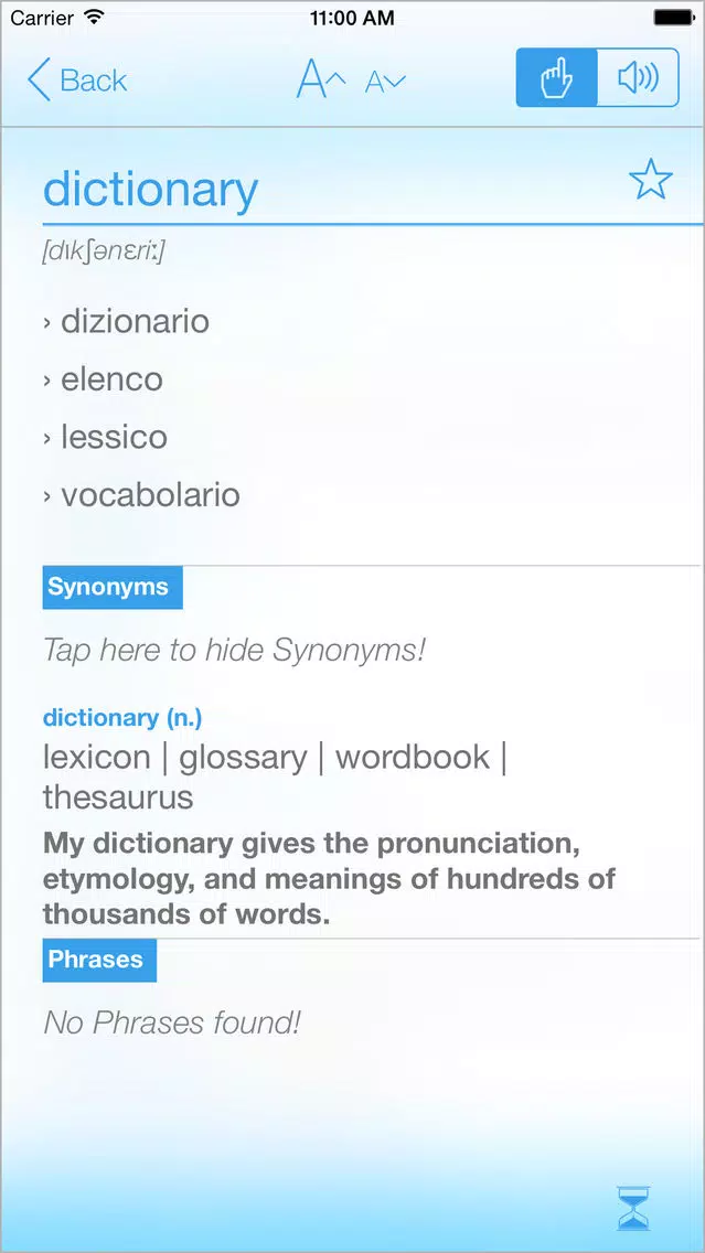 Italian English Dictionary and Translator (Lite) スクリーンショット