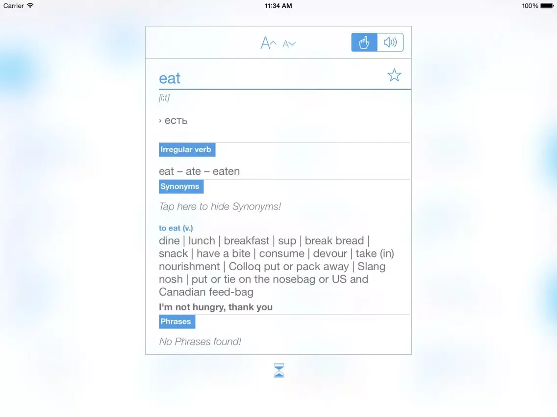 Dictionary Russian English iPad  Screenshots