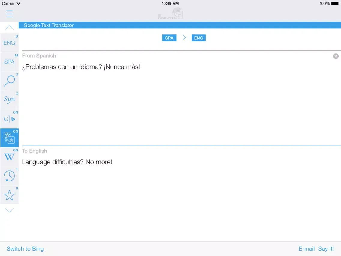 Dictionary Spanish English iPad  স্ক্রিনশট