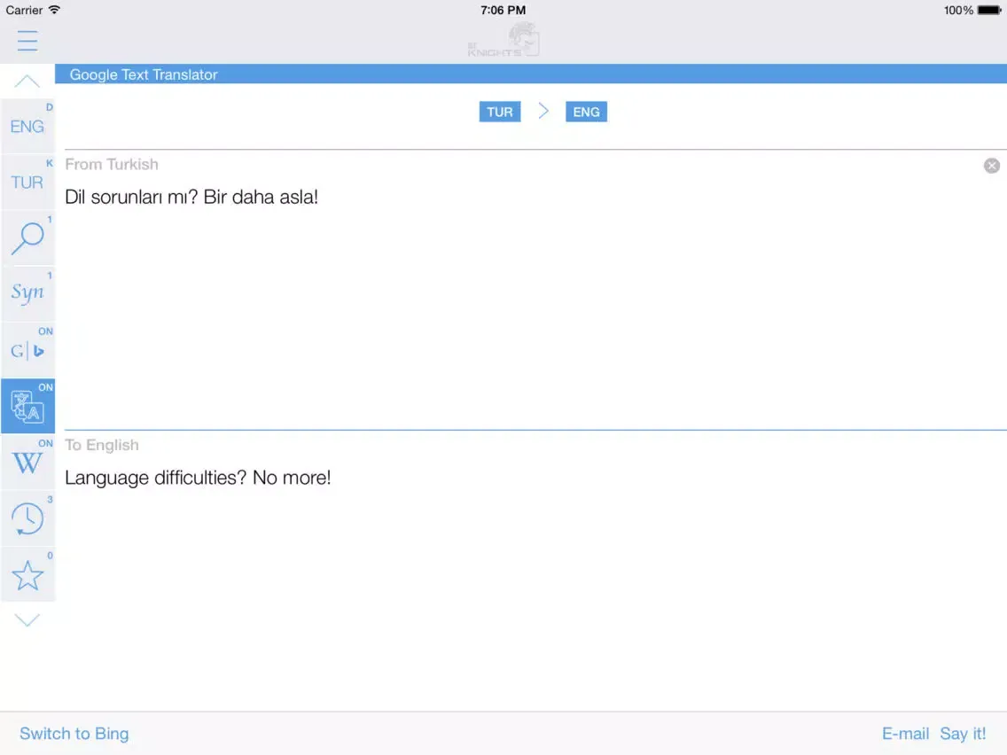 Dictionary Turkish English iPad  スクリーンショット