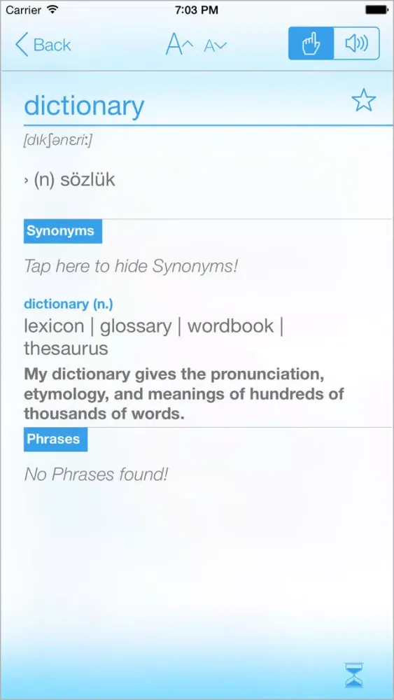 Dictionary Turkish English スクリーンショット