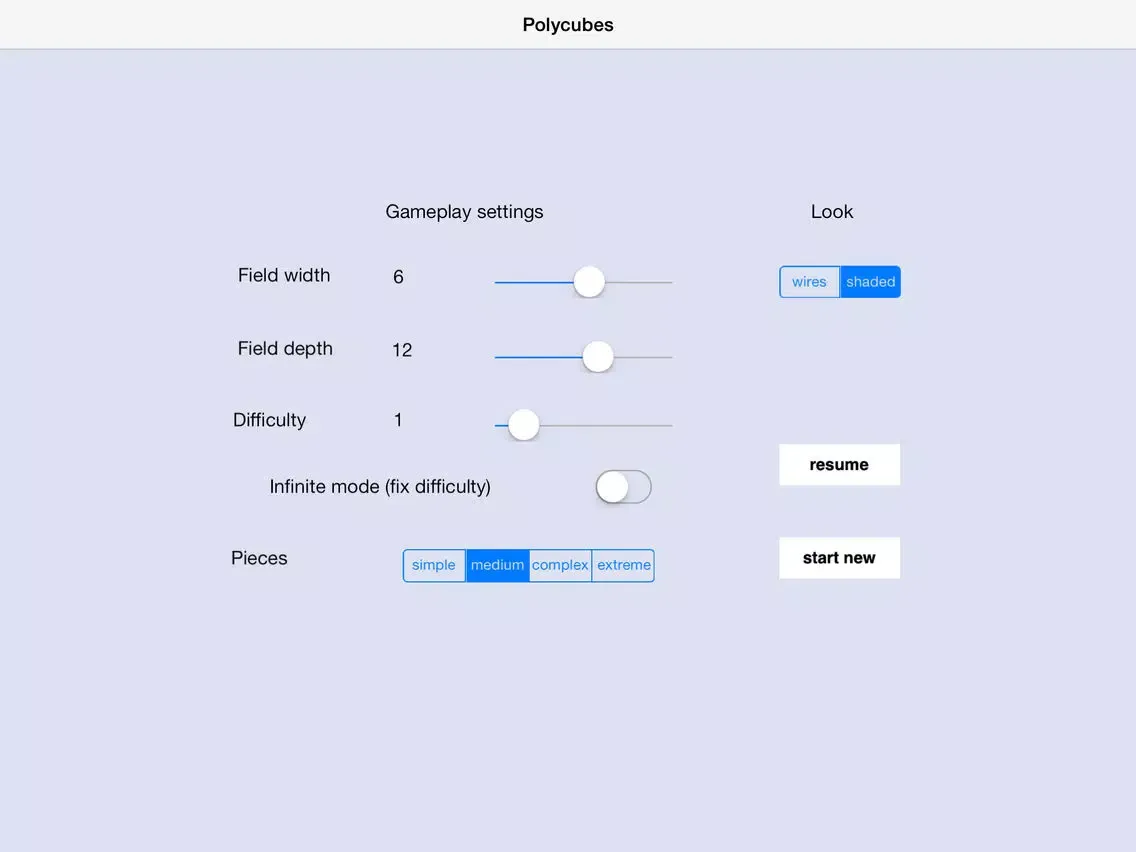 Polycubes iPad  Screenshots