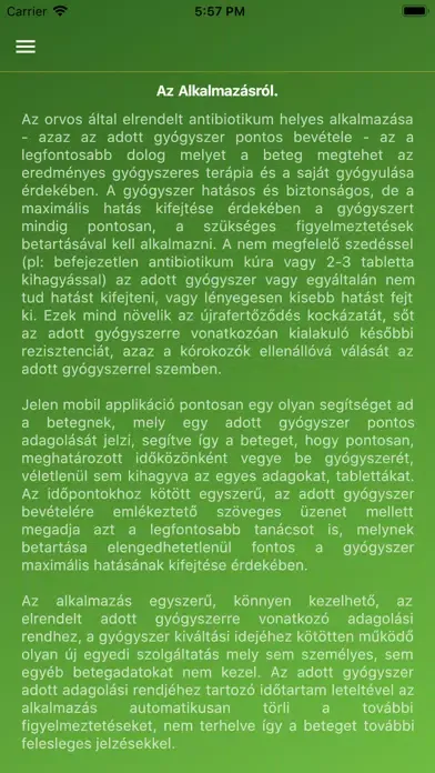 Capturas de tela do Antibiotikum
