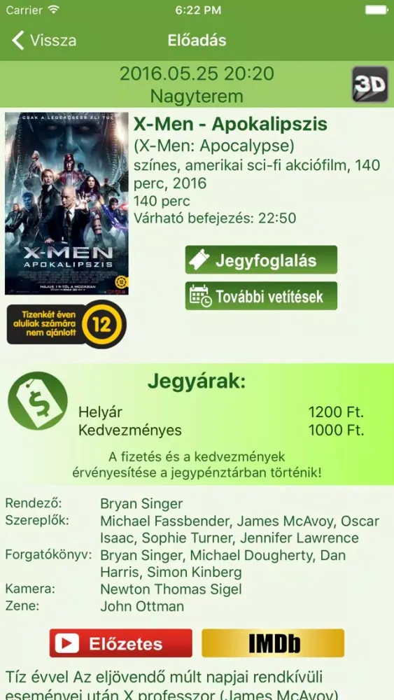 Capturas de pantalla de Savaria Filmszínház