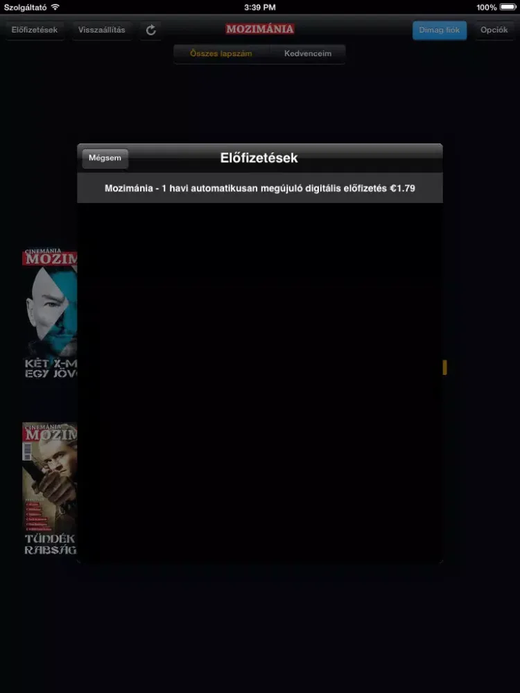 Capturas de pantalla de Mozimánia magazin iPad 